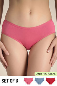 Zivame Regular Rise Full Coverage Hipster Panty (Pack of 3) - Multicolor — thumbnail 1